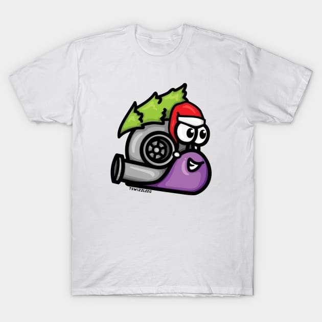 Turbo Snail - Christmas Tree Hauler (Purple) T-Shirt by hoddynoddy